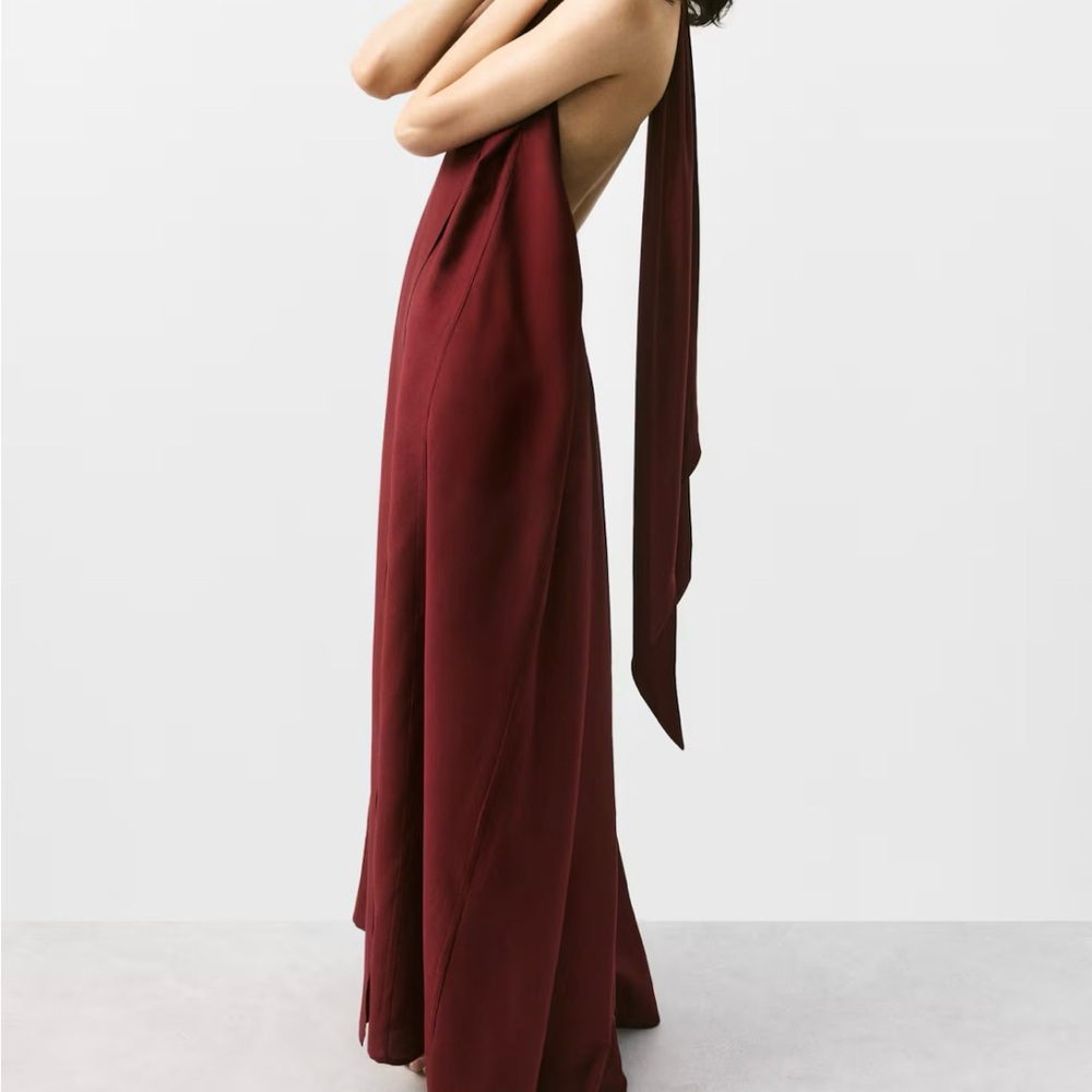 H&M Deep Red Backless Dress